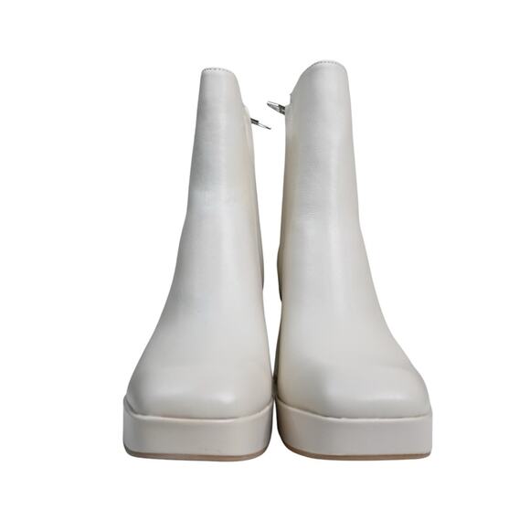Dolce Vita Womens 10 Ulyses Platform Bootie in Ivory Leather NEW - Picture 4 of 10